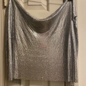 Silver Chainmail Mini Skirt